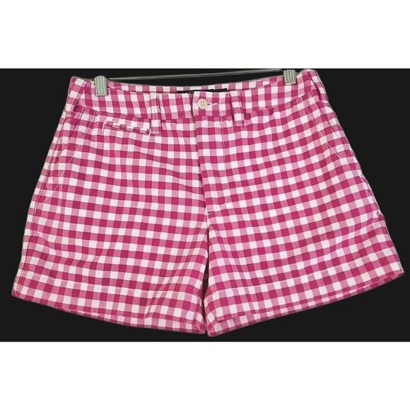 POLO Ralph Lauren ~Woman Size 6~ Pink/White Plaided Print Shorts Cotton Blend. - Picture 6 of 15